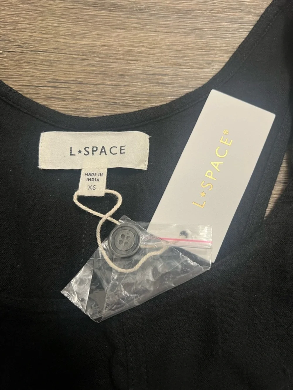 NEW L*SPACE Freya Jumpsuit Black Size XS Sleeveless Cotton NWT Casual Neutral